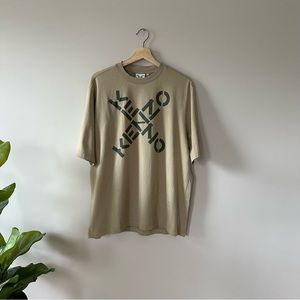 Kenzo X design t-shirt in light army green